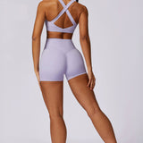UltraFlex High-Waist Active Shorts - Lilac