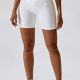 Elevate V-Waist Biker Shorts - Snow White