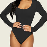 SculptEase Long Sleeve Bodysuit – Black