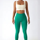 Sculpt Seamless Scrunch Leggings - Forest Green