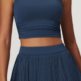 Crop & Conquer Top - Blue