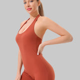 Revival Halter Romper - Rust