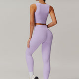 Crop & Conquer Top - Purple