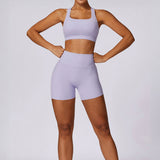 UltraFlex High-Waist Active Shorts - Lilac