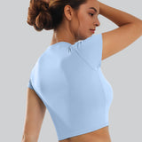 CloudFlex Crop Tee - Sky