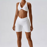 Elevate V-Waist Biker Shorts - Snow White