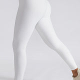 Ultra-Stretch High-Waist Ribbed Seamless Leggings - White