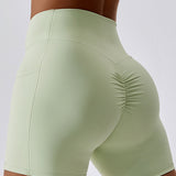 SculptFlex Crossover High-Waist Pocket Shorts - Melon Green