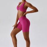 Elevate V-Waist Biker Shorts - Fuchsia Purple