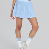Plie Pleat Skort - Sky