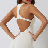 Racerback Sculpt Romper - White
