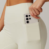 FlexFit High-Waisted Pocket Leggings - Cream