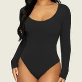 SculptEase Long Sleeve Bodysuit – Black
