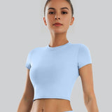 CloudFlex Crop Tee - Sky