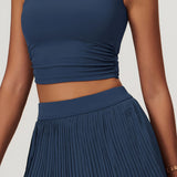 Crop & Conquer Top - Blue