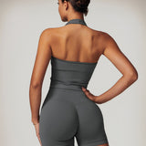 Halter Neck Top - Dark Grey