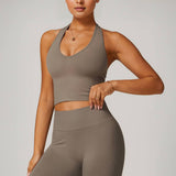 Halter Neck Top - Light Brown