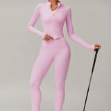 FlexFit High-Waisted Pocket Leggings - Baby Pink
