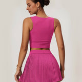 Crop & Conquer Top - Fuchsia