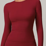 SculptSync Long Sleeve Top – Red