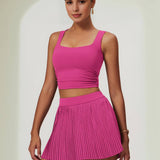 Crop & Conquer Top - Fuchsia