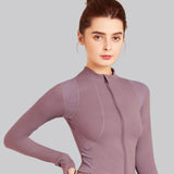 AeroFlex Zip Crop Jacket - Light Purple