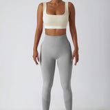 Sculpt Seamless Scrunch Leggings - Light Grey