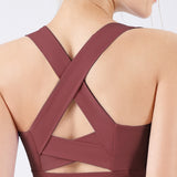 CrissCross Power Bra – Wine Red