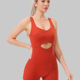 FierceFlex Cutout Romper - Brown