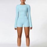 SculptSync Long Sleeve Top – Sky Blue