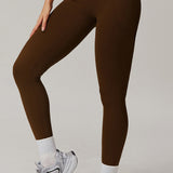 FlexFit High-Waisted Pocket Leggings - Brown