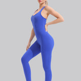 Strappy PowerPlay Jumpsuit - Electric Blue