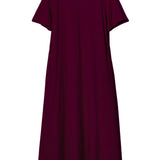 Women's Cotton Lycra Leisure Dress - Purple