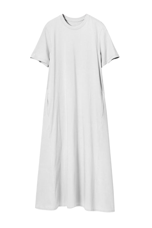 Women's Cotton Lycra Leisure Dress - White