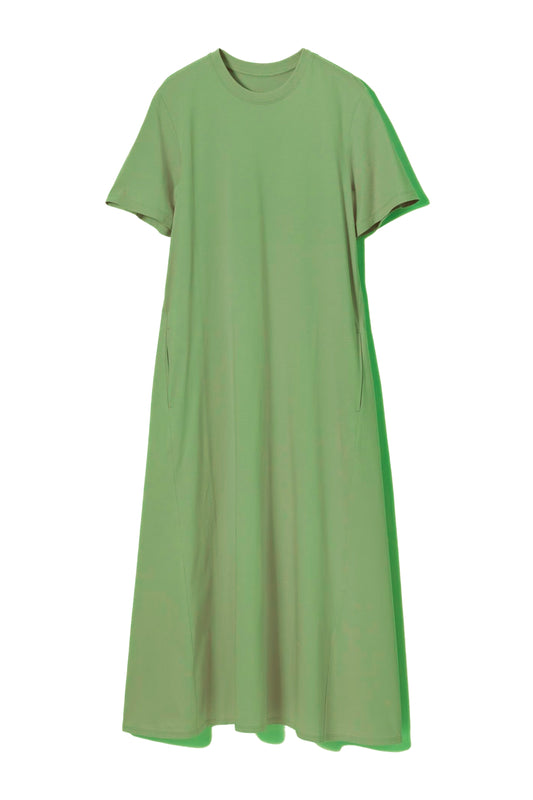 Women's Cotton Lycra Leisure Dress - Olive