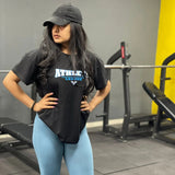 Women's Cotton Lycra Tee - Black