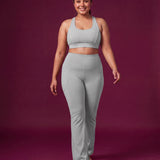 Slit Era high waist flare pants with pockets