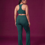 Slit Era high waist flare pants with pockets