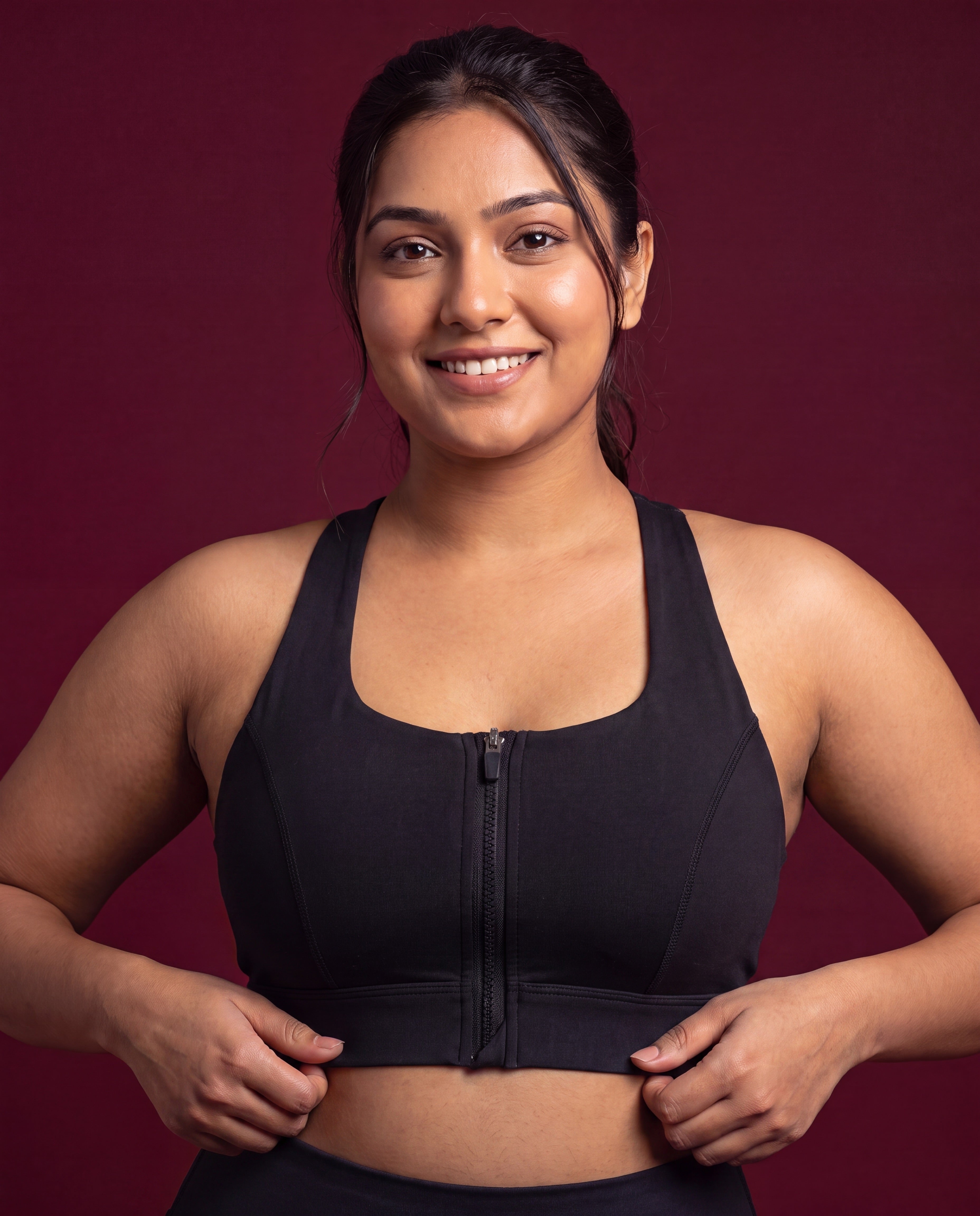 ZipRace High Support Sports Bra