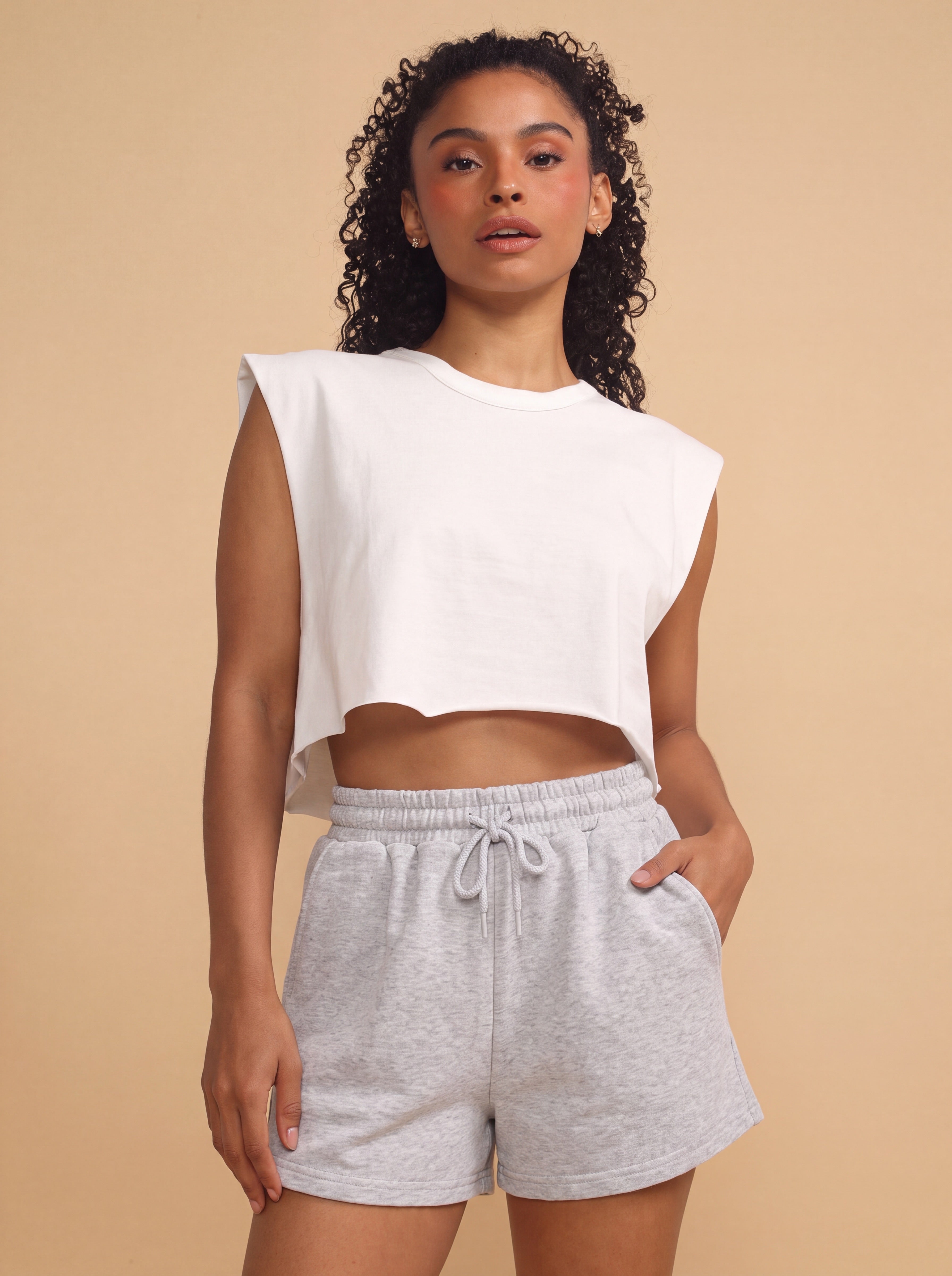 Cozy Girl Sweat Shorts with Pockets