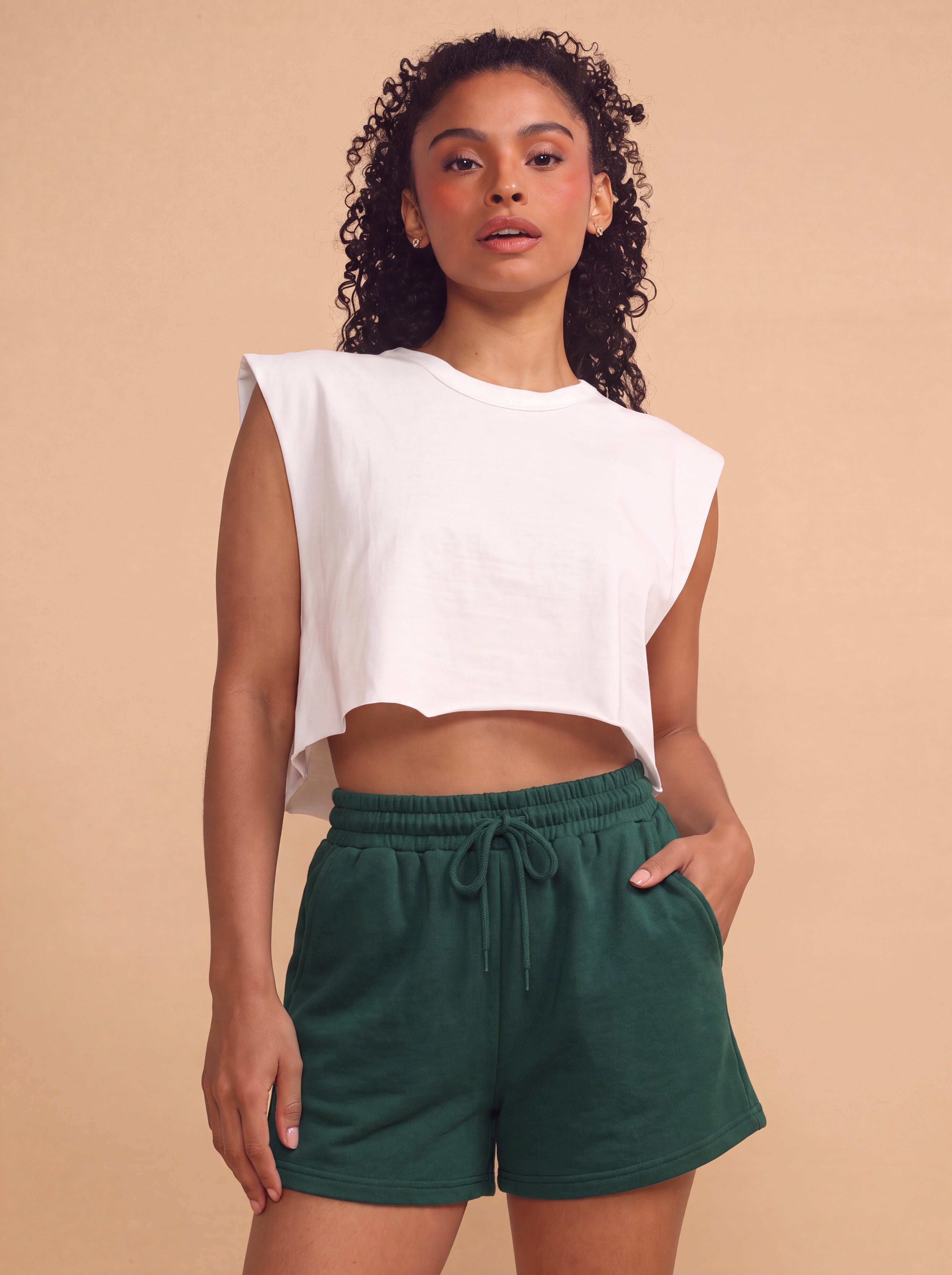 Cozy Girl Sweat Shorts with Pockets