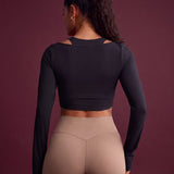 The Barre Top – Ruched Cutout Crop, Built-In Padded Tank Top