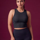 Ribbed Racerback Tank Top – Crop Fit