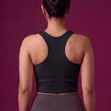 Ribbed Racerback Tank Top – Crop Fit