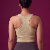 Ribbed Racerback Tank Top – Crop Fit