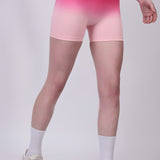 Ombre Eclipse High-Waisted Seamless Shorts - Pink/Peach