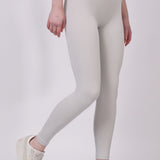 Eclipse Ribbed Sculpt Leggings - Light Grey