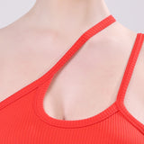 Scarlet Asymmetry Sports Bra - Red