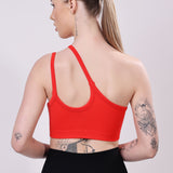 Scarlet Asymmetry Sports Bra - Red