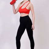 Scarlet Asymmetry Sports Bra - Red